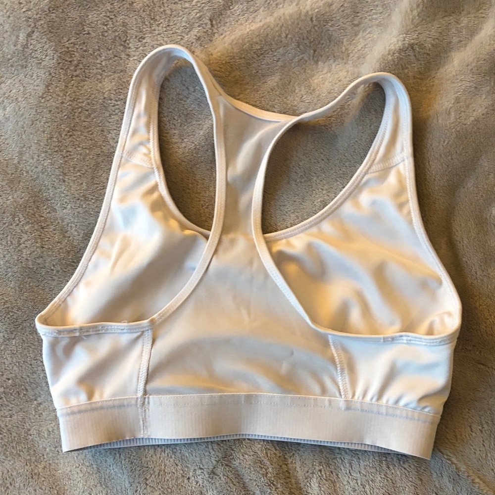 Adidas Women's White Sports Bra - Picture 2 of 2